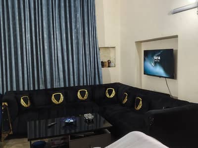 Luxury black velvet L shape sectional sofa