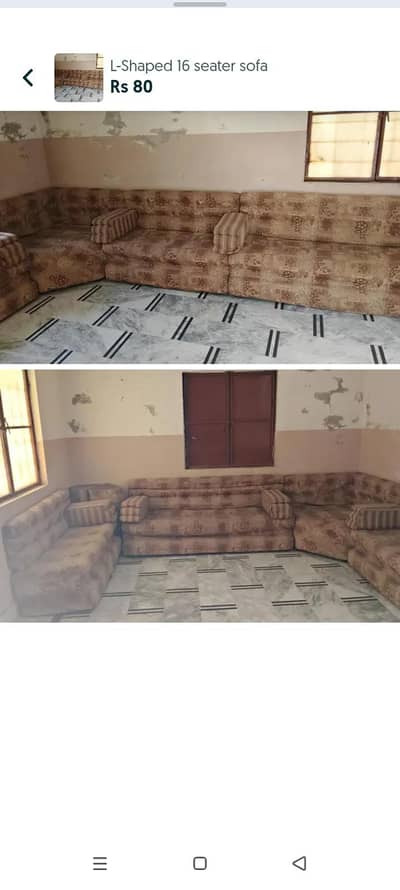 • 7-Seater Sofa Set for Sale - Good Condition • L-Shape
