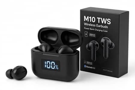 M10 TWS Wireless Earbuds with Powerbank Box