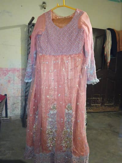 one time used beautiful peach colour maxy