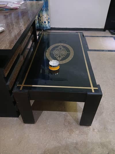 Center Table with Glass Top
