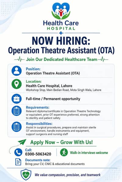 1 OTA Required at Hospital