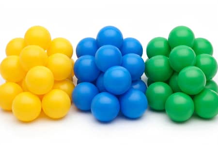 30 Big Size Tent House Balls - Brand New - 10 Yellow 10 Blue 10 Green
