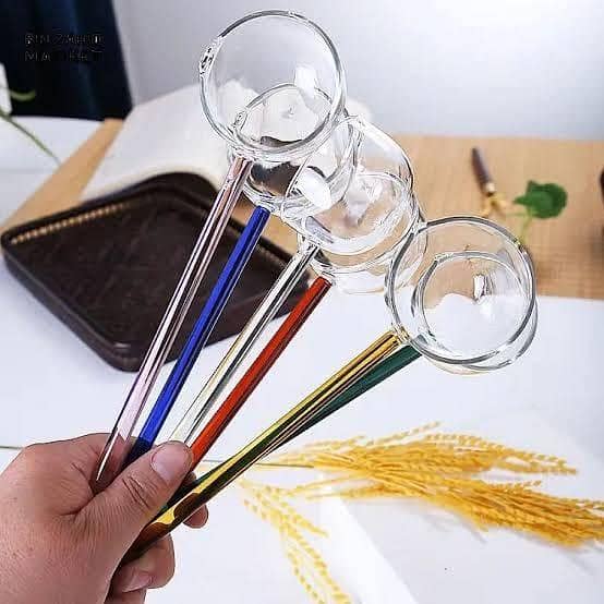 Heat Resistant Borosilicate Glass Tarka Ladle Spoon