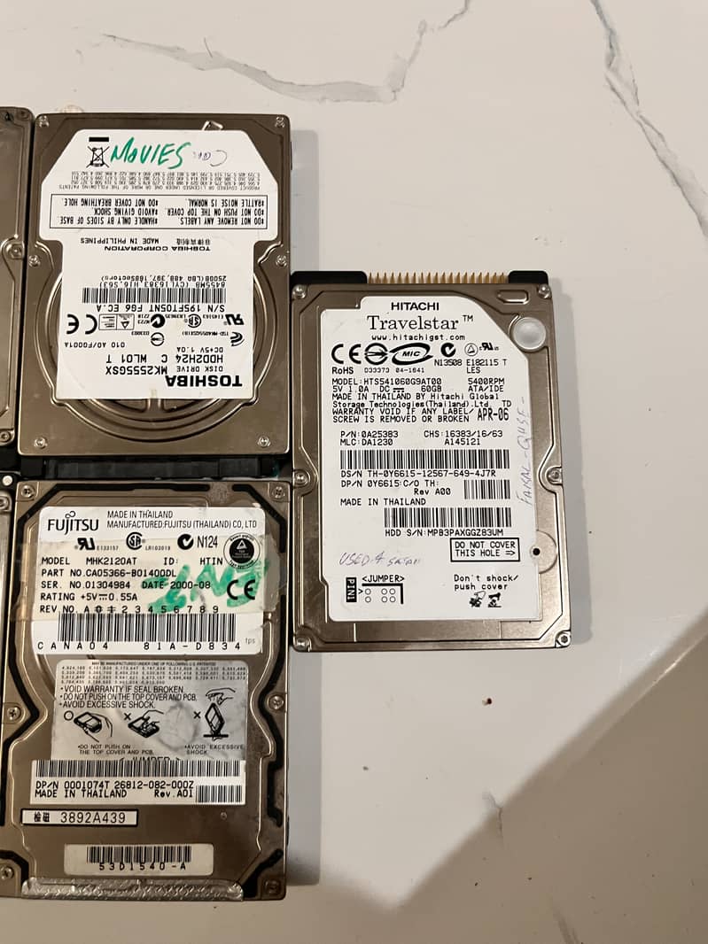 Many different hard drives 1