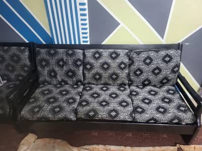 Five seater wooden sofa set