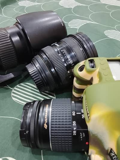 Canon 6D body with three lenses