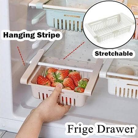 Scalable Under Shelf Fridge Drawer Organizer Basket