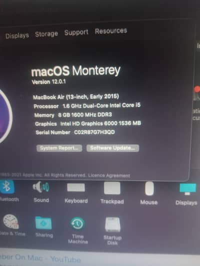 MacBooks air 13" Early 2015 core i5grapic 6000 8/128