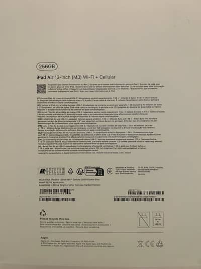 Ipad Air 13 inch M3 256 Gb Wifi + Cellular System Active