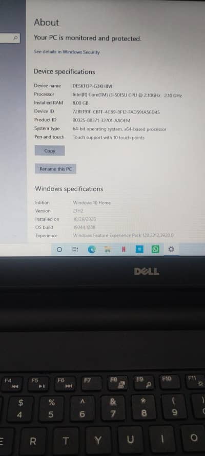 Dell Touchscreen Laptop Core i3 5th Gen, 8GB RAM 128 GB SSD
