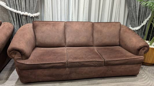 Beautiful Brown Sofa Set for Sale