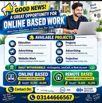 Online Jobs/ Full-Time / Part-Time jobs available / website Work