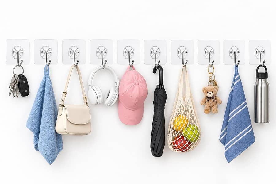 Adhesive wall hooks 1