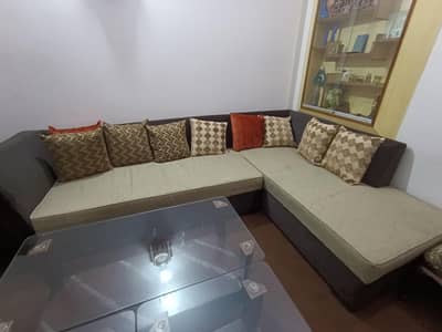 L shape Sofa with cushions