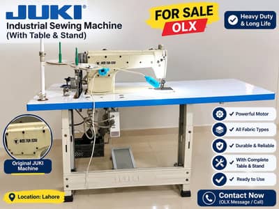 JUKI Industrial Silai Machine Table aur Stand ke Sath For Sale