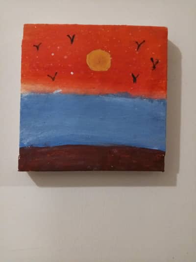 A beautiful sunset painting