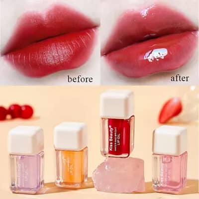 Hydrating lip oil Glossy Finish Cherry Peach Shades