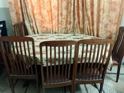 wooden dining tables with six chairs