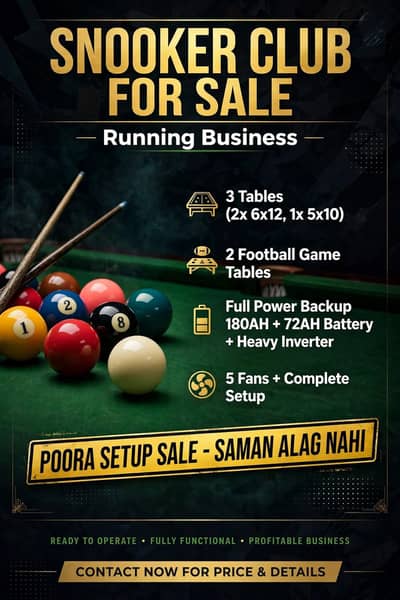 running snooker club
