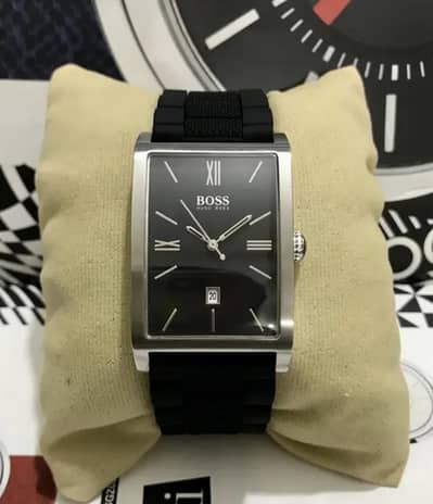 hugo boss-tank-shap brand new original screchless watch