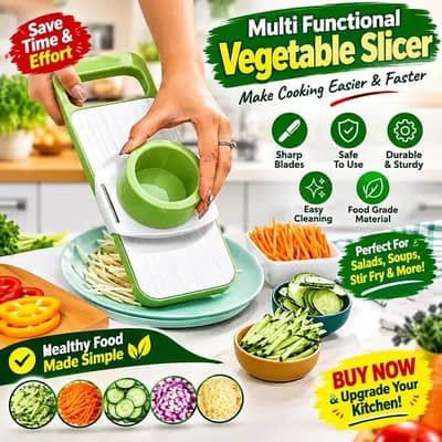 Multi-Functional Vegetable Slicer & Salad Cutter – Kitchen Gadget