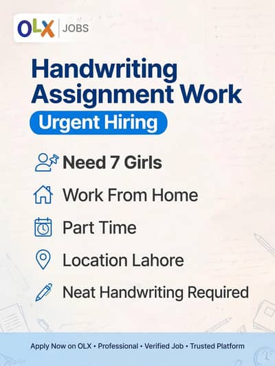 Urgent needs 7 girls For handwriting assignment work