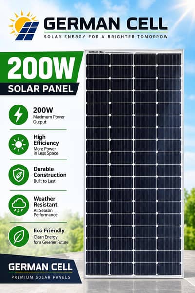 GERMEN CELL Solar Plate For Sale Not Used For One Day Brand New