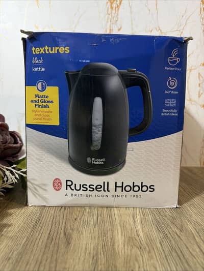 Russell Hobbs Textures Black Electric Kettle - premium kettle