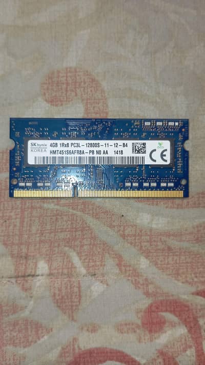 Original SK Hynix 4GB DDR3L Laptop RAM 1600MHz (PC3L-12800S)