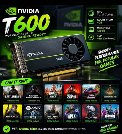 Nvidia T600 DDR6 4GB