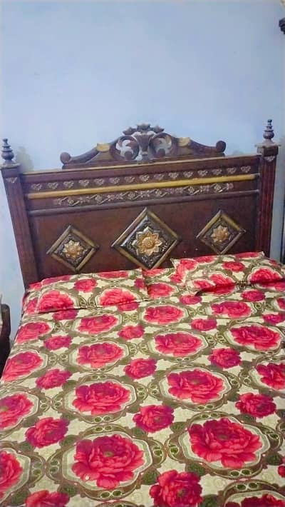 Bed with mattress