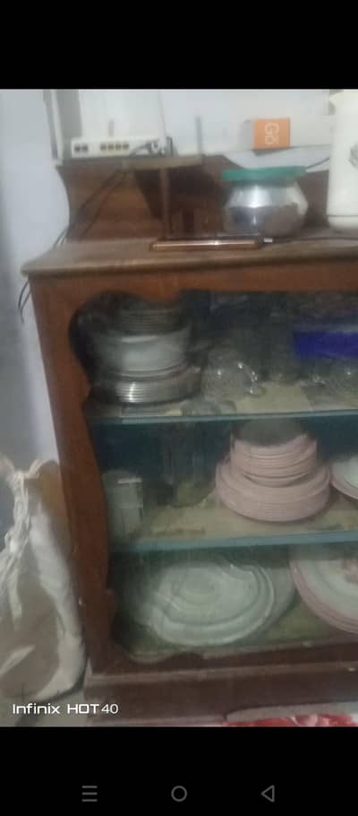 wooden showcase