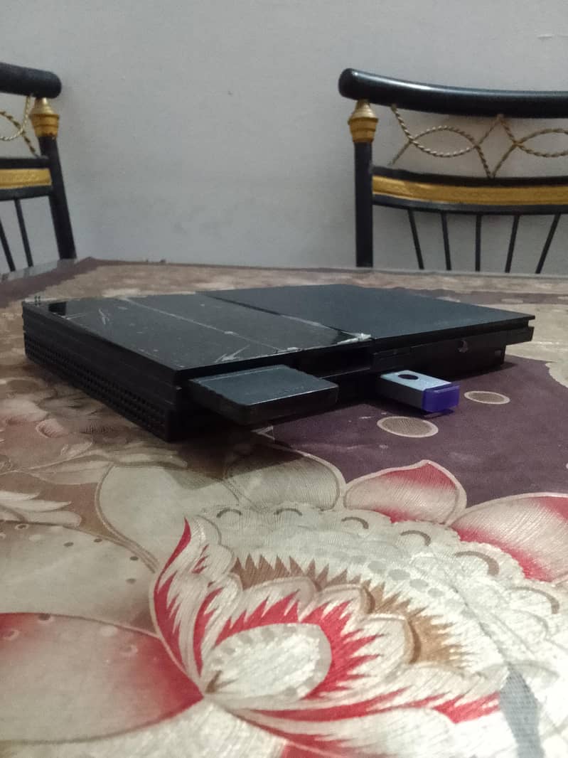 PS2 console with USB Loaded Games + 1 Controller & Memory Card 1