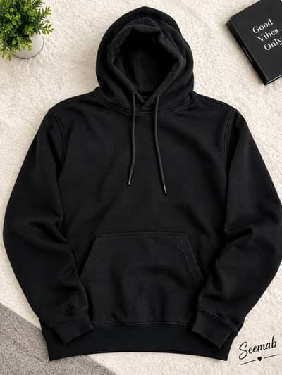 Men's Winter Hoodie – Black, Grey & Navy Blue