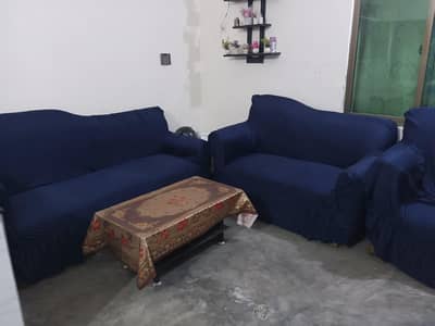 Sofa Set 6 Seater Brown golden colors