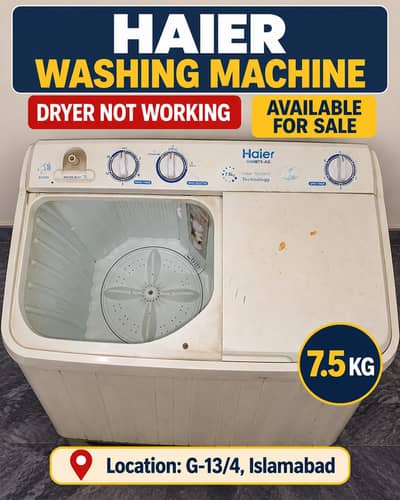 Haier Washing Machine HWM-75-AS (7.5 KG) for Sale