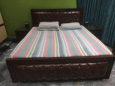Elegant Double Bed with Molty Plus Mattress – Excellent Condition