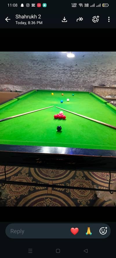 2 Snooker table 6×12  For Sale Steel Cusion