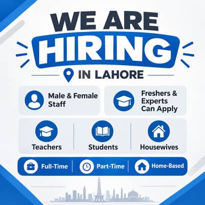 Job Opportunity in Lahore!!!