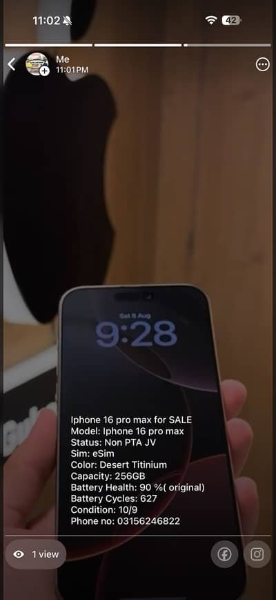 Iphone 16 Pro Max 256gb