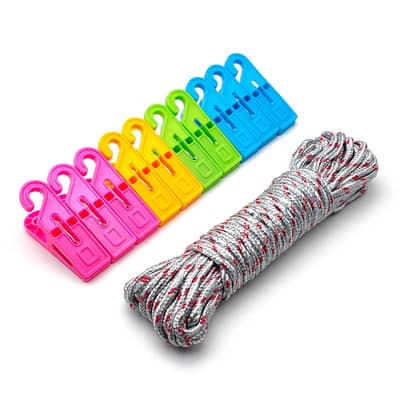 Plastic Peg Set Durable Nylon Loundry rope