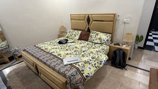 Full bed set, side tables and dressing table.