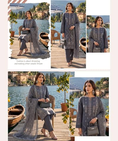 dresses / 3pc suit / Dhanak airjet fancy ready to wear