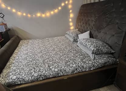 Wooden bed set with divider(6 pieces)