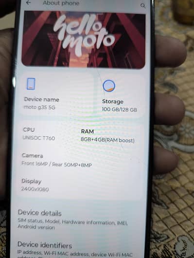 Motorola Moto G35 5G with Complete Box