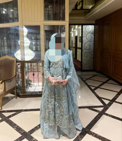 ice blue  maxi dress (03067054951)