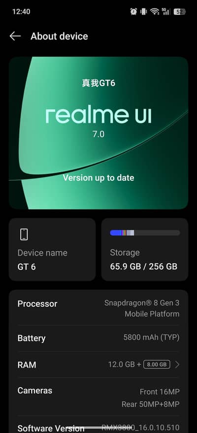 Realme GT 6 Chinese with box and charger 120 watt