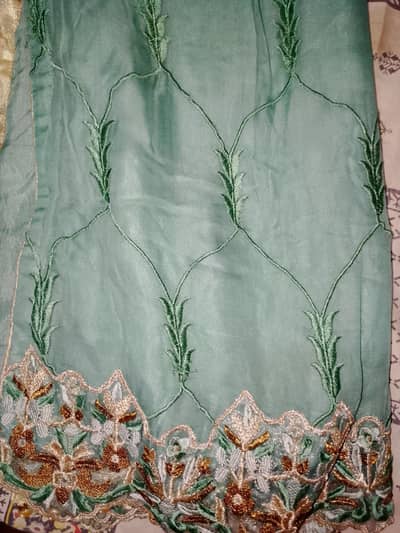 3 piece full embroidery heavy dupatta