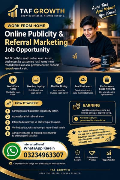 Work From Home Opportunity – TAF Growth